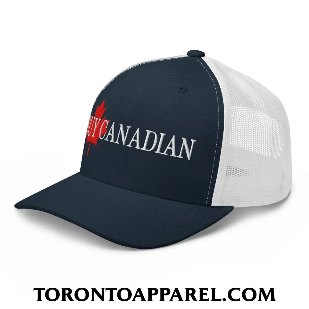Buy Canadian Maple Leaf Embroidered Mesh Trucker Hat - Toronto Apparel