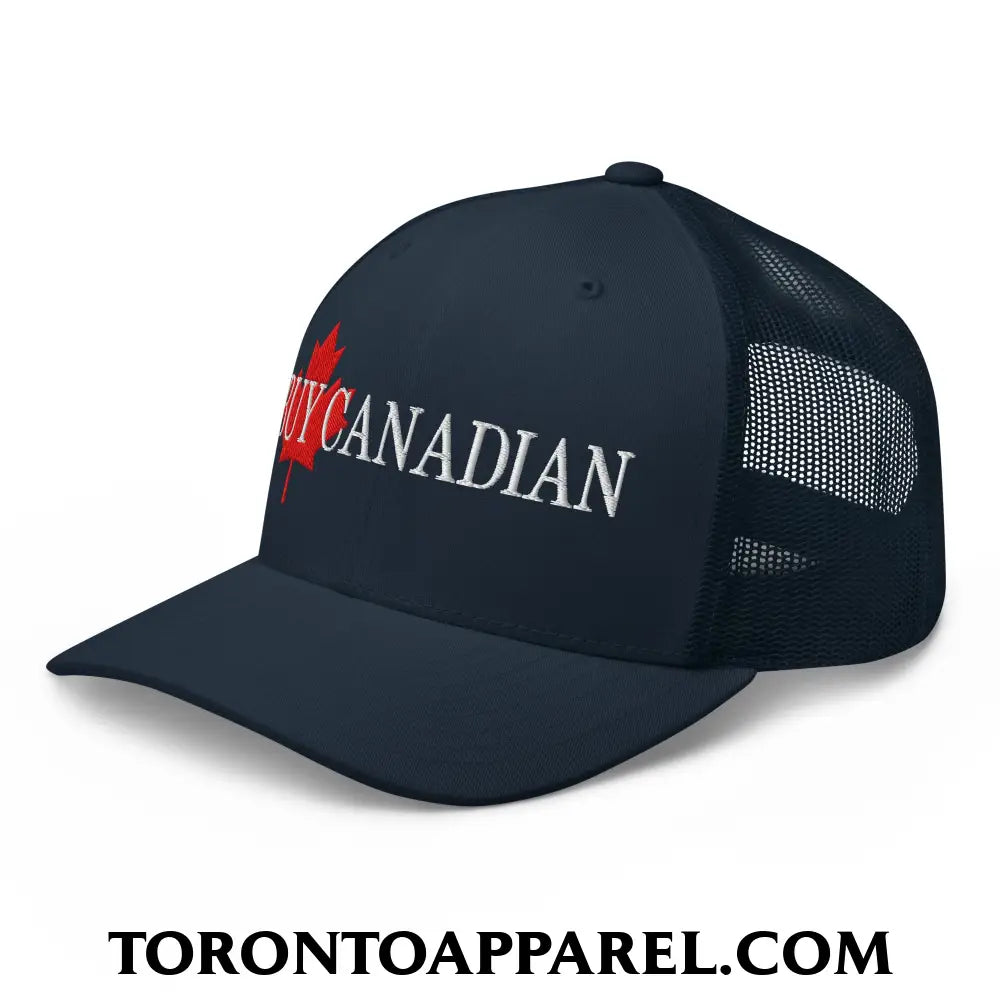 Buy Canadian Maple Leaf Embroidered Mesh Trucker Hat - Toronto Apparel