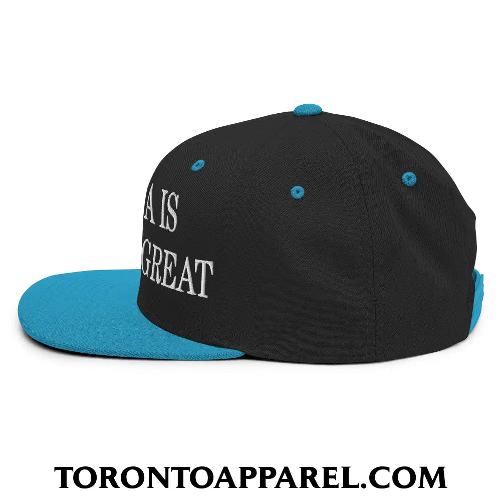 Canada is Already Great Embroidered Flat Bill Brim Snapback Hat - Toronto Apparel