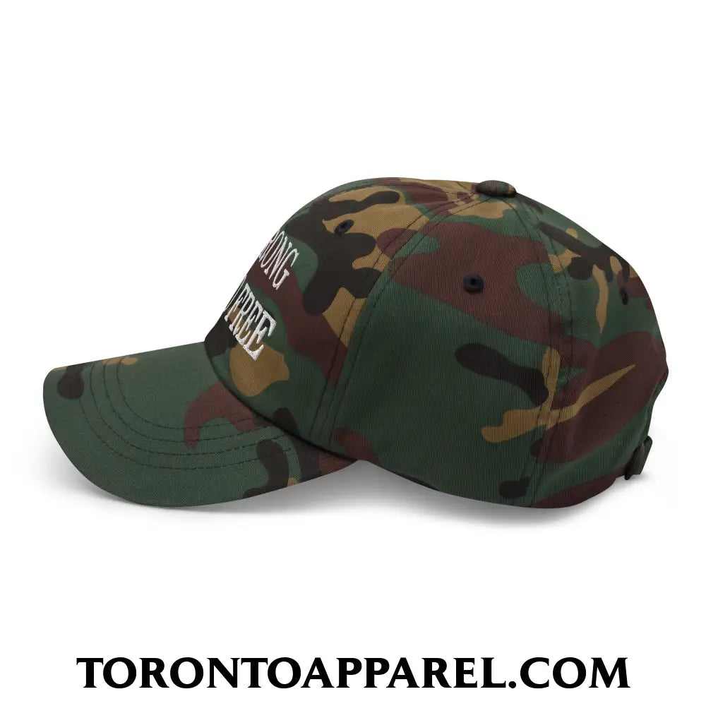 Canada Strong and Free Embroidered Unstructured Dad Hat - Toronto Apparel
