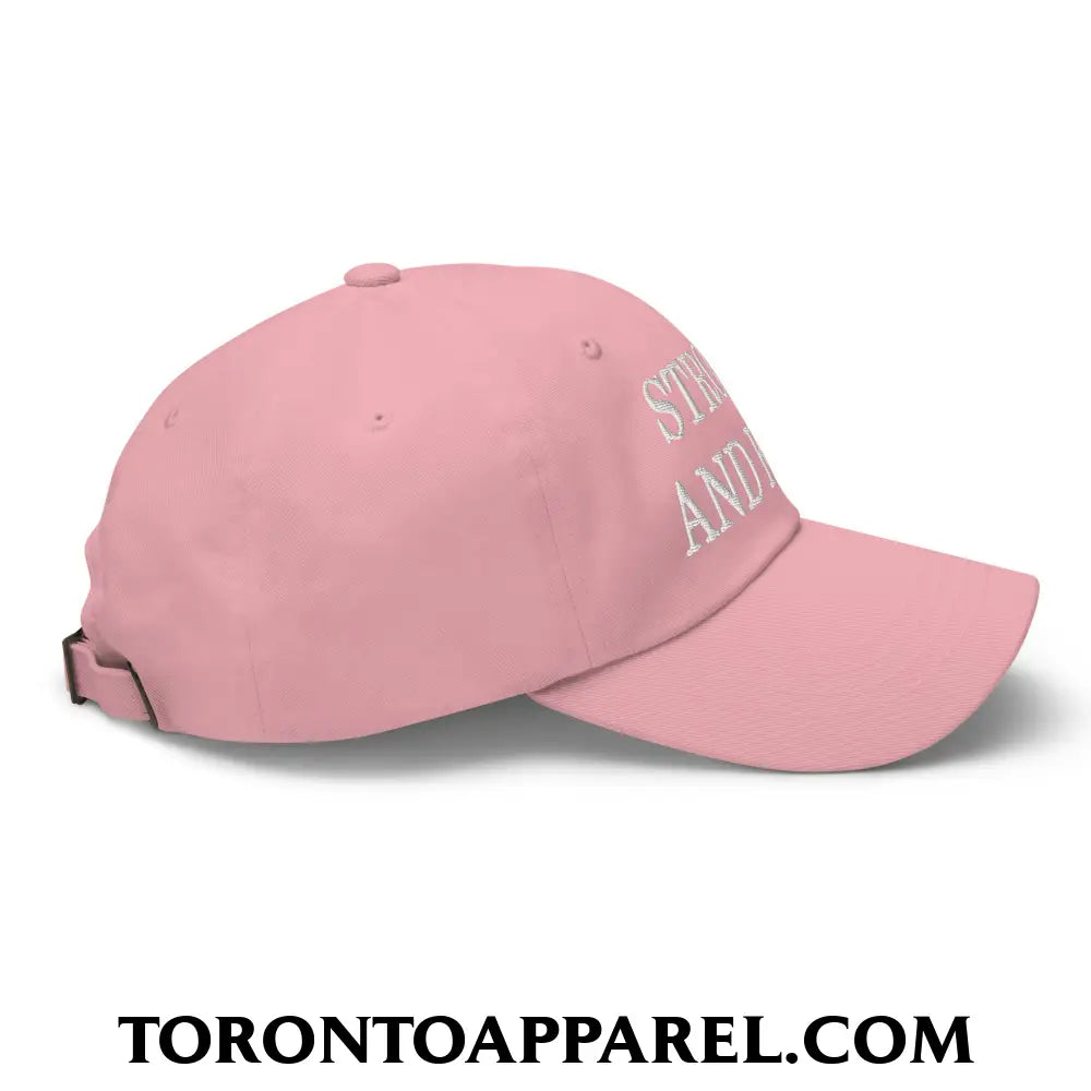 Canada Strong and Free Embroidered Unstructured Dad Hat - Toronto Apparel
