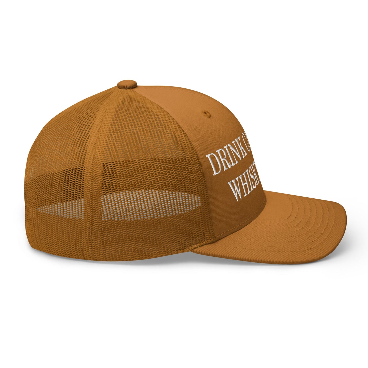 Drink Canadian Whisky Again Embroidered Mesh Trucker Hat - Toronto Apparel
