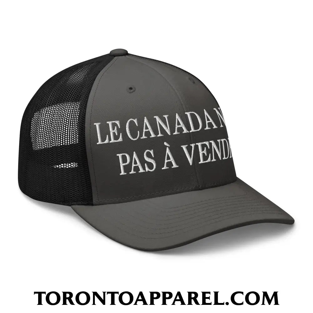 Le Canada N’est Pas À Vendre Embroidered Mesh Trucker Hat - Toronto Apparel