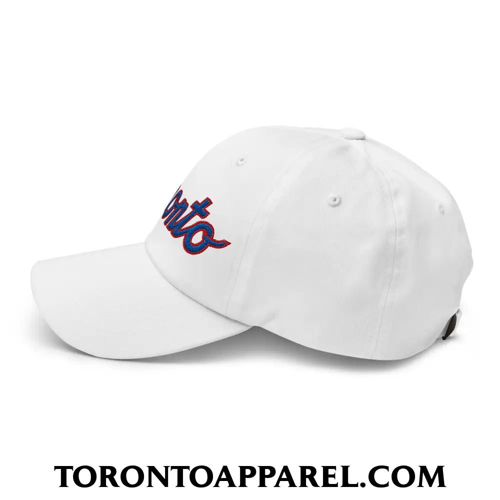 Toronto Baseball Classic Sports Script Embroidered Unstructured Dad Hat - Toronto Apparel