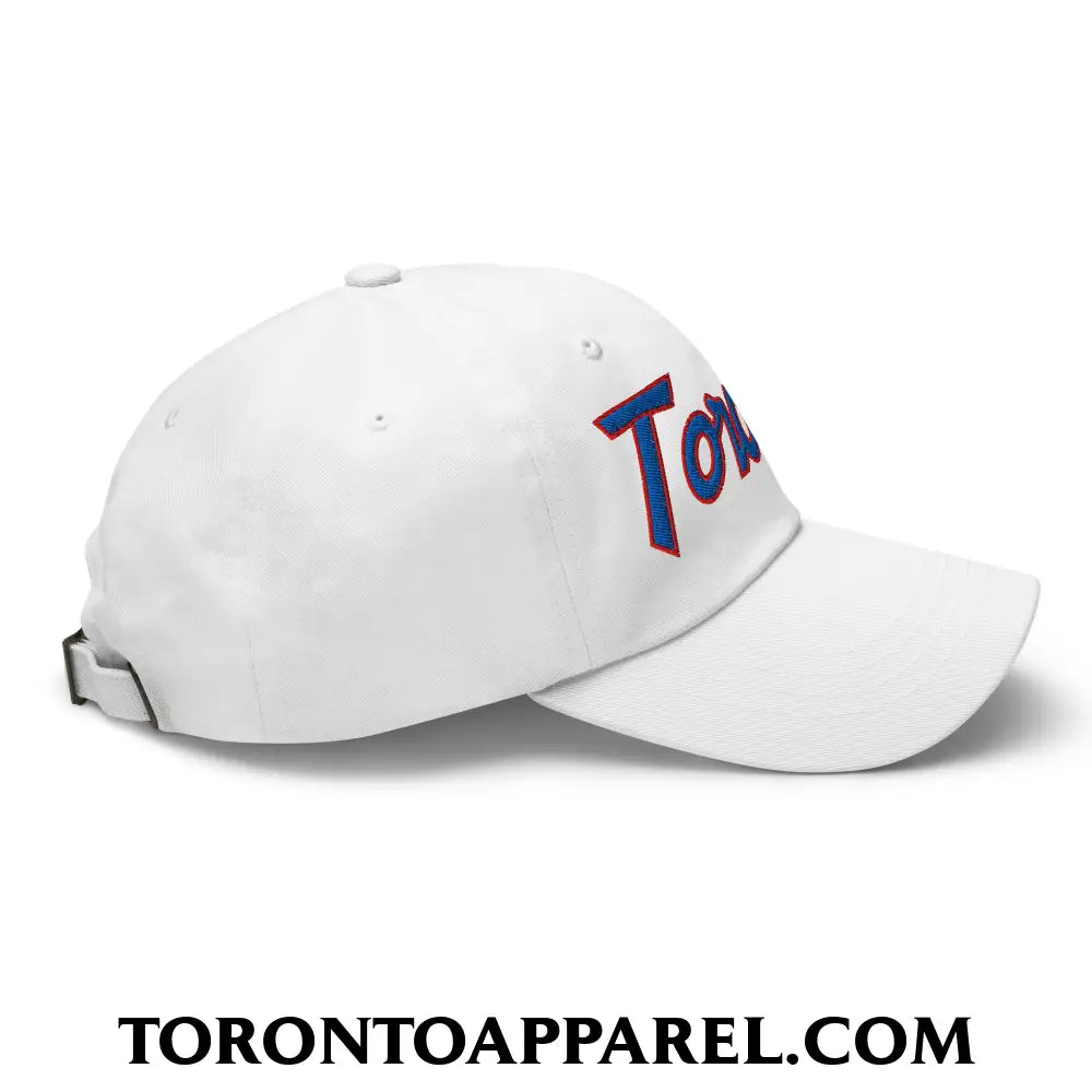 Toronto Baseball Vintage Sports Script Embroidered Unstructured Dad Hat - Toronto Apparel