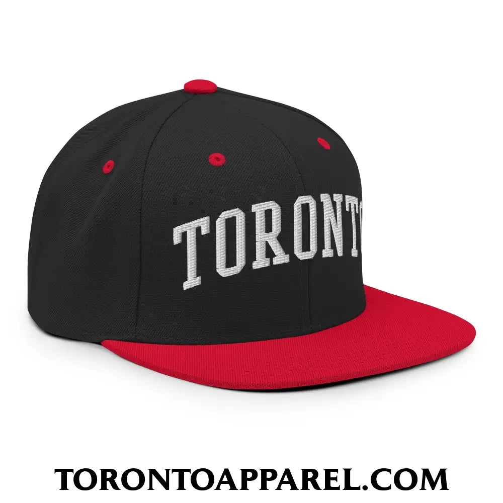 Toronto College Varisty Arch Block Embroidered Flat Brim Bill Snapback Hat - Toronto Apparel