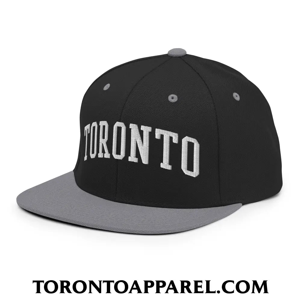 Toronto College Varisty Arch Block Embroidered Flat Brim Bill Snapback Hat - Toronto Apparel