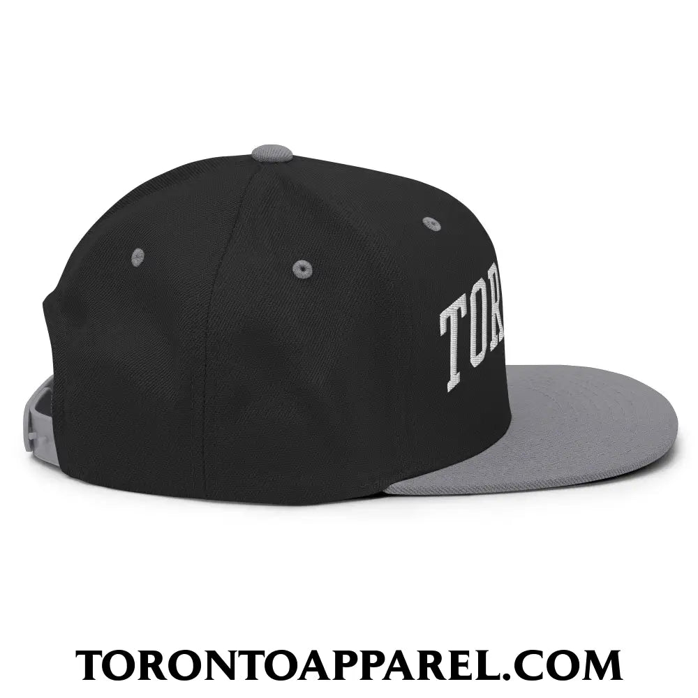 Toronto College Varisty Arch Block Embroidered Flat Brim Bill Snapback Hat - Toronto Apparel