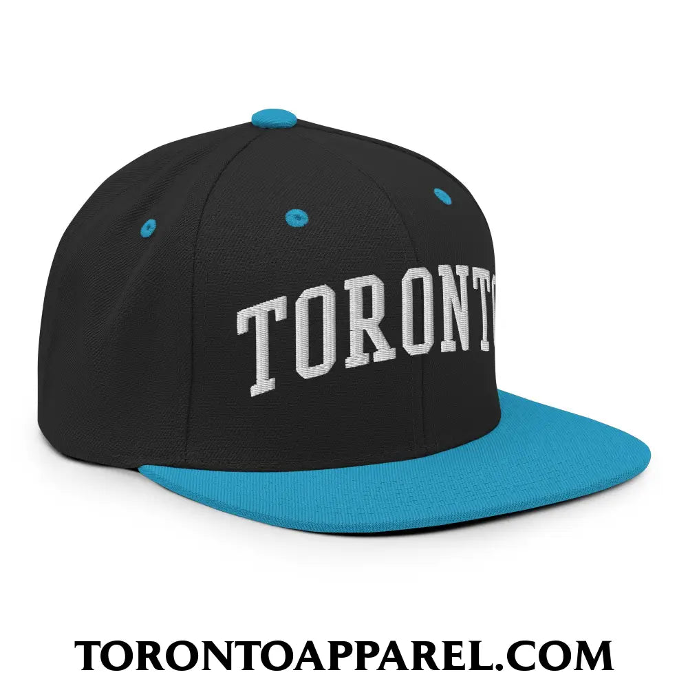 Toronto College Varisty Arch Block Embroidered Flat Brim Bill Snapback Hat - Toronto Apparel