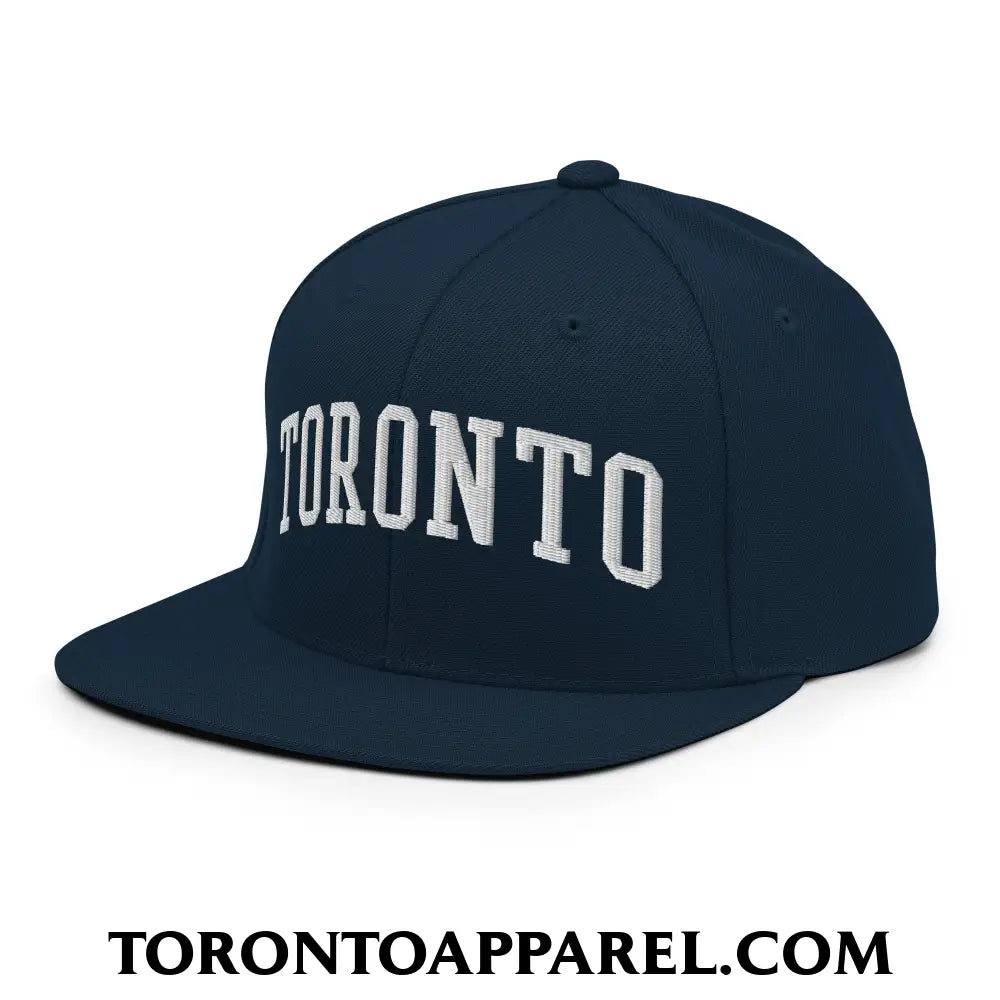 Toronto College Varisty Arch Block Embroidered Flat Brim Bill Snapback Hat - Toronto Apparel