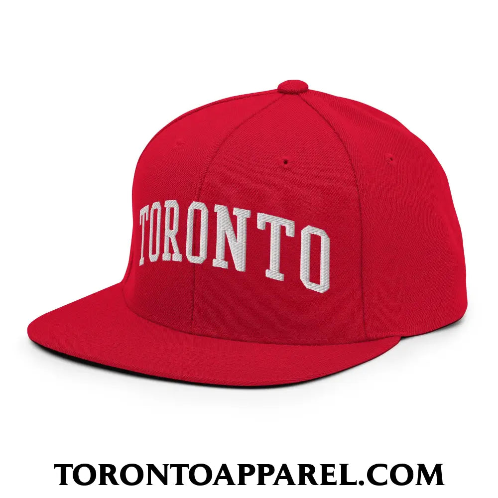 Toronto College Varisty Arch Block Embroidered Flat Brim Bill Snapback Hat - Toronto Apparel