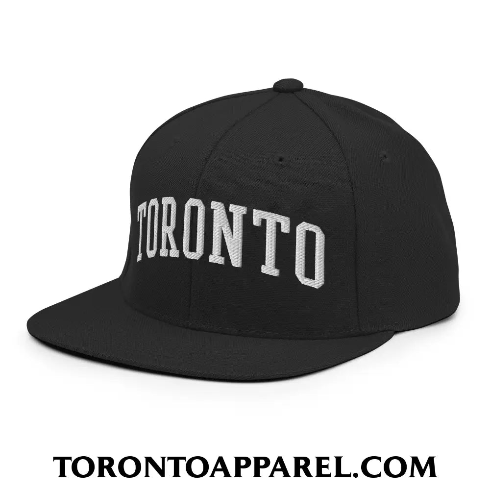 Toronto College Varisty Arch Block Embroidered Flat Brim Bill Snapback Hat - Toronto Apparel