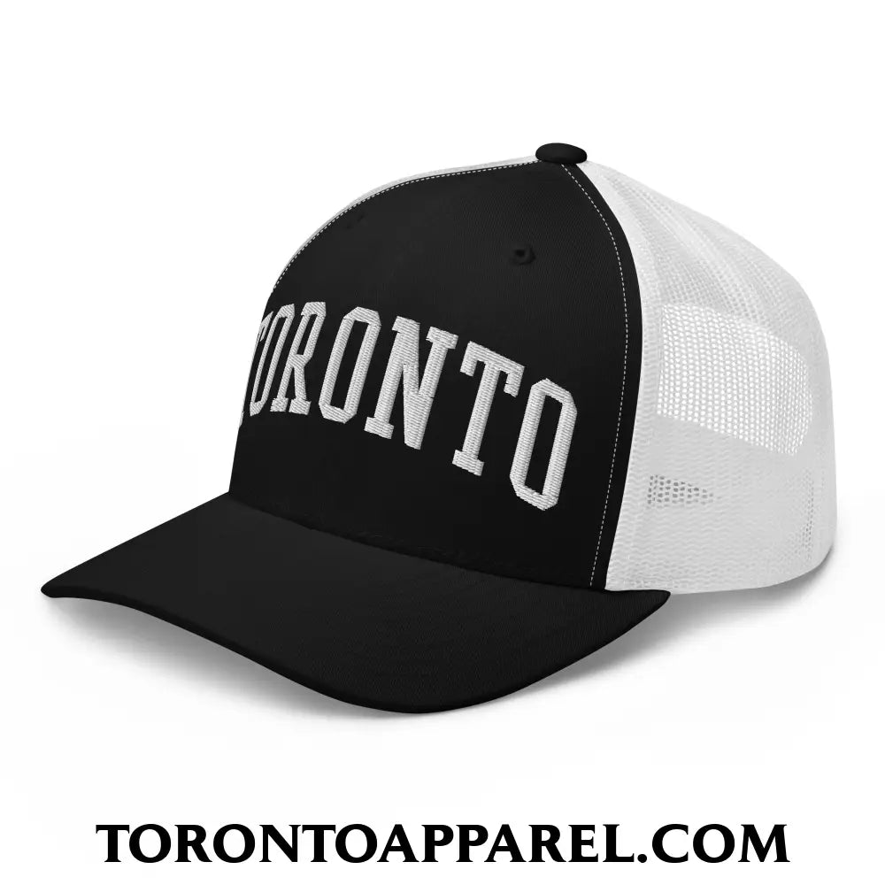 Toronto College Varisty Arch Block Embroidered Mesh Trucker Hat - Toronto Apparel