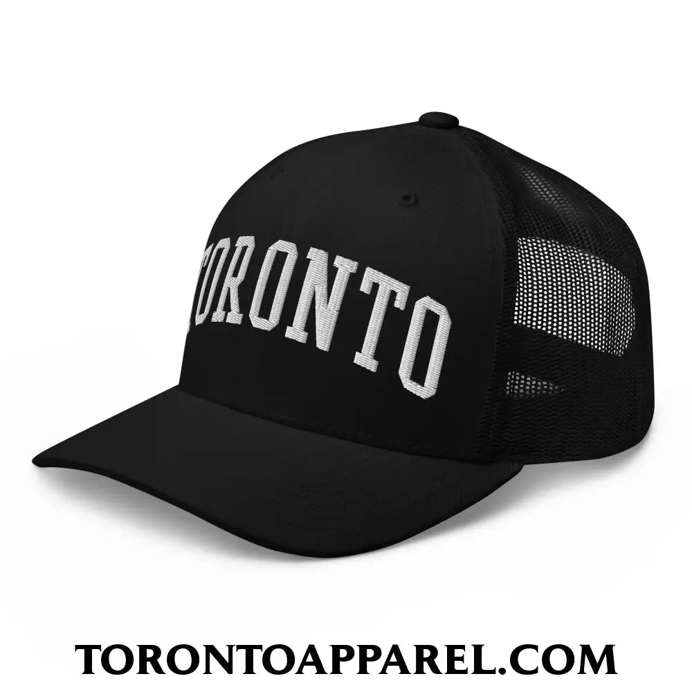 Toronto College Varisty Arch Block Embroidered Mesh Trucker Hat - Toronto Apparel