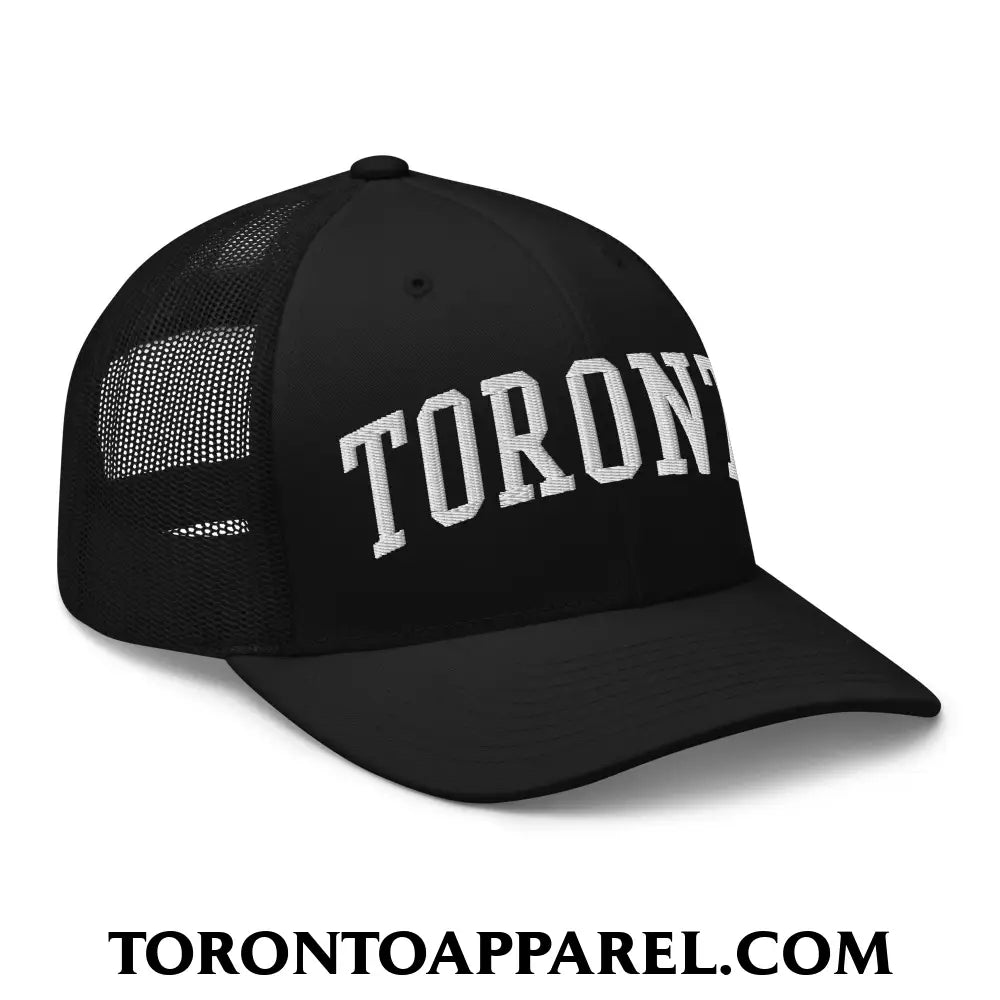 Toronto College Varisty Arch Block Embroidered Mesh Trucker Hat - Toronto Apparel