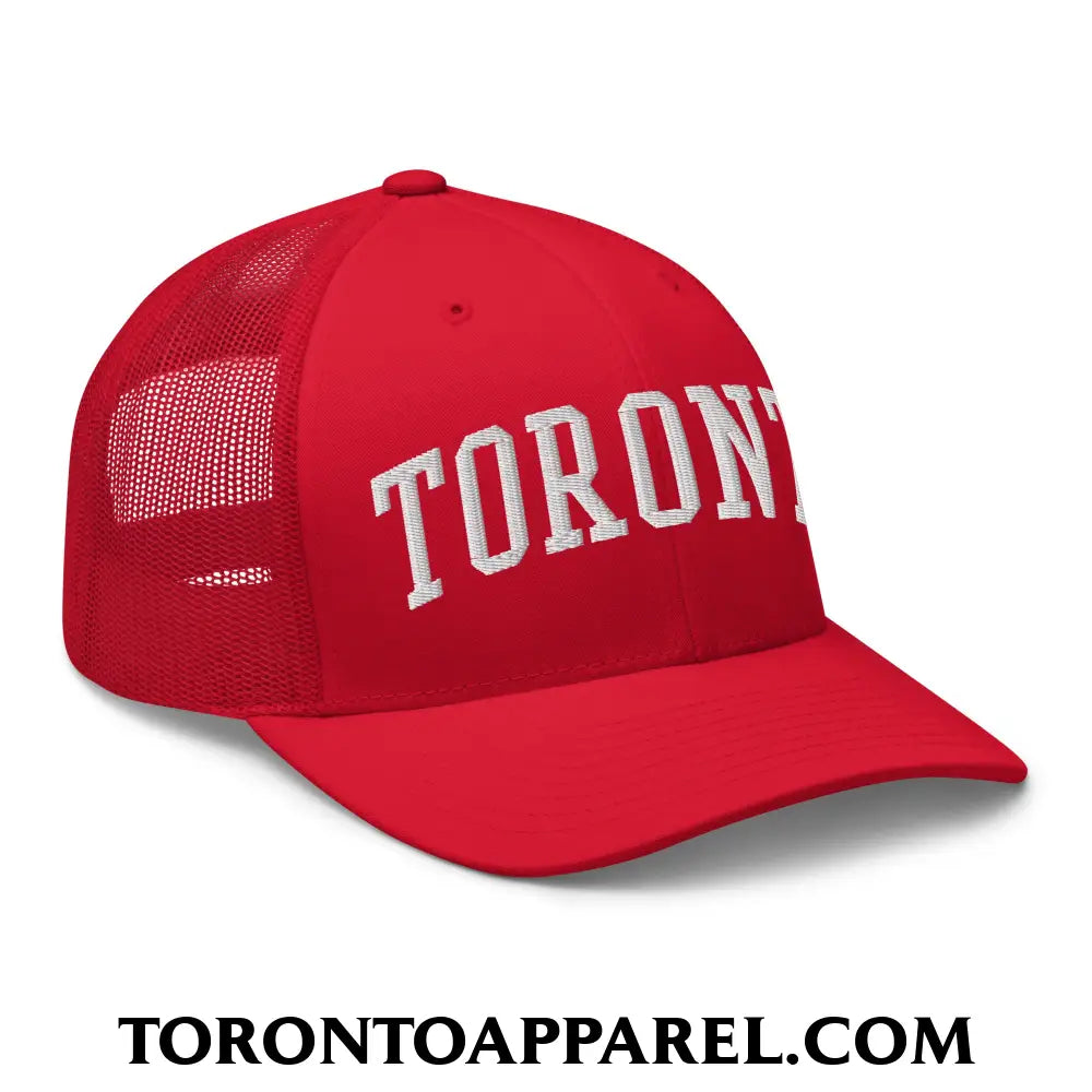 Toronto College Varisty Arch Block Embroidered Mesh Trucker Hat - Toronto Apparel
