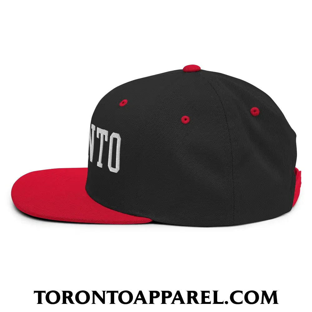 Toronto College Varisty Block Embroidered Flat Brim Bill Snapback Hat - Toronto Apparel