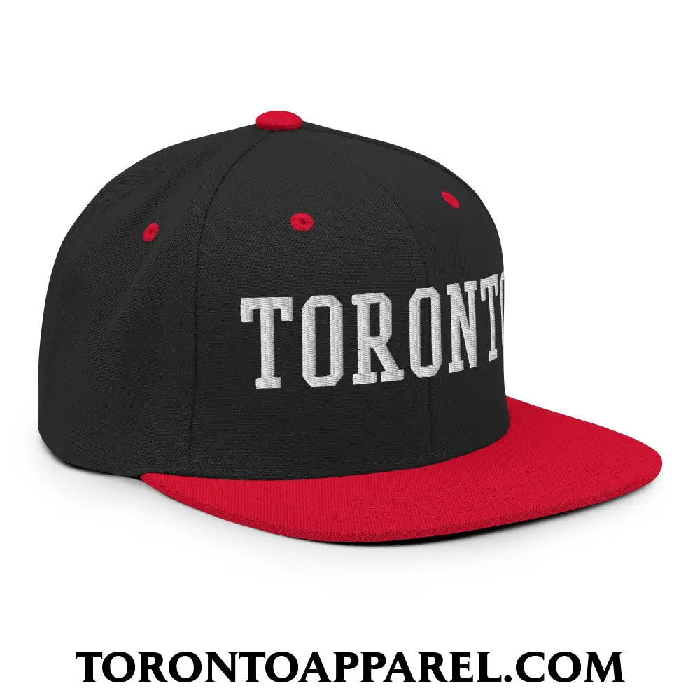 Toronto College Varisty Block Embroidered Flat Brim Bill Snapback Hat - Toronto Apparel