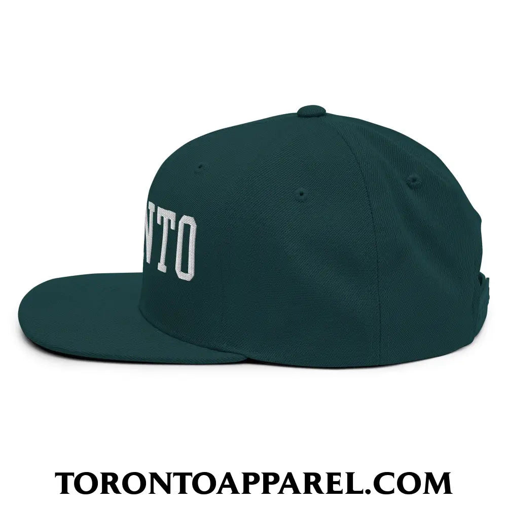 Toronto College Varisty Block Embroidered Flat Brim Bill Snapback Hat - Toronto Apparel