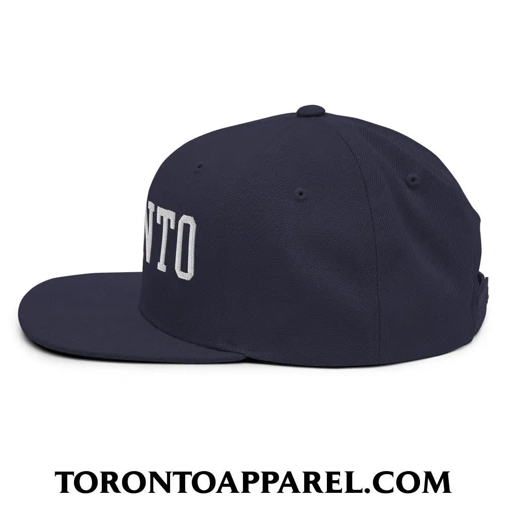 Toronto College Varisty Block Embroidered Flat Brim Bill Snapback Hat - Toronto Apparel