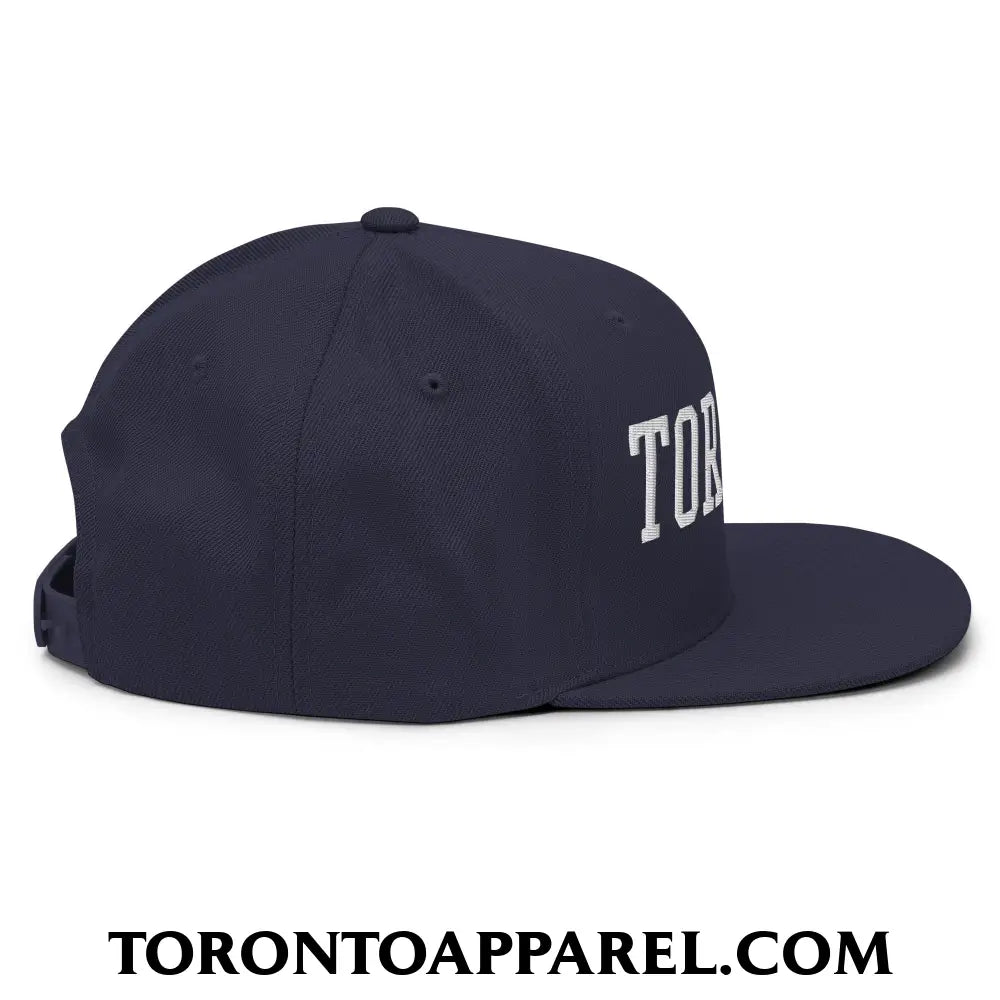 Toronto College Varisty Block Embroidered Flat Brim Bill Snapback Hat - Toronto Apparel