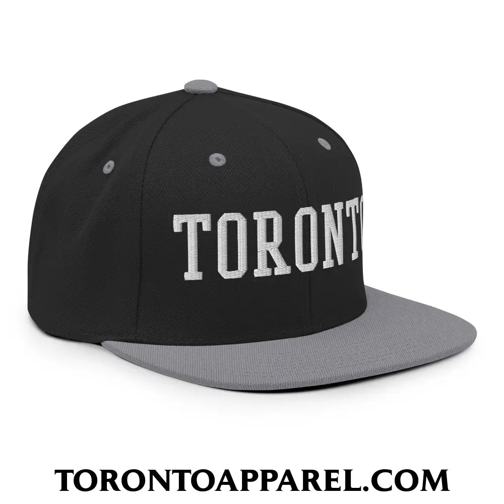 Toronto College Varisty Block Embroidered Flat Brim Bill Snapback Hat - Toronto Apparel