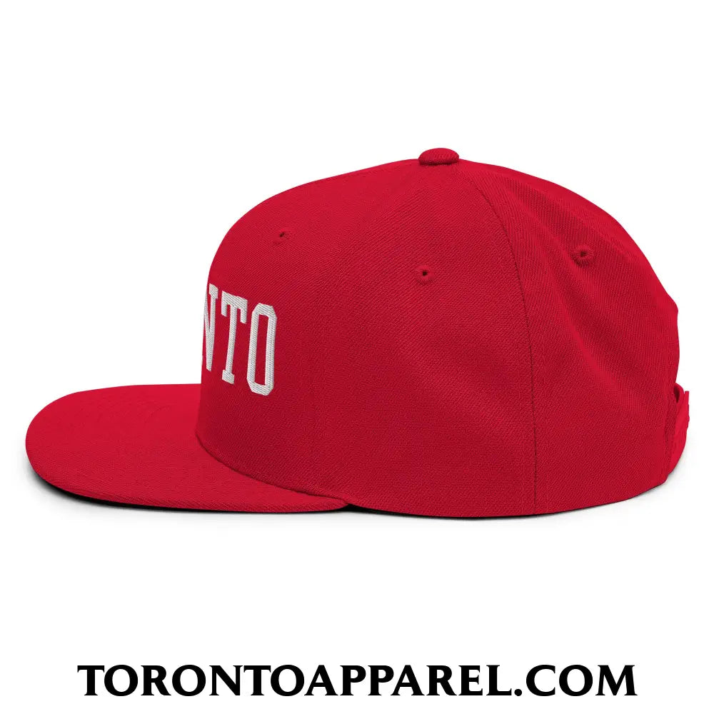 Toronto College Varisty Block Embroidered Flat Brim Bill Snapback Hat - Toronto Apparel