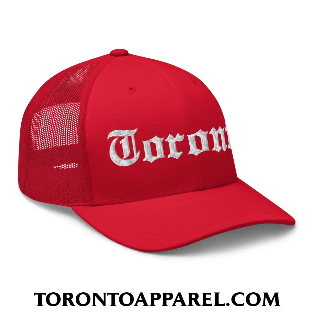 Toronto Old English Embroidered Mesh Trucker Hat - Toronto Apparel