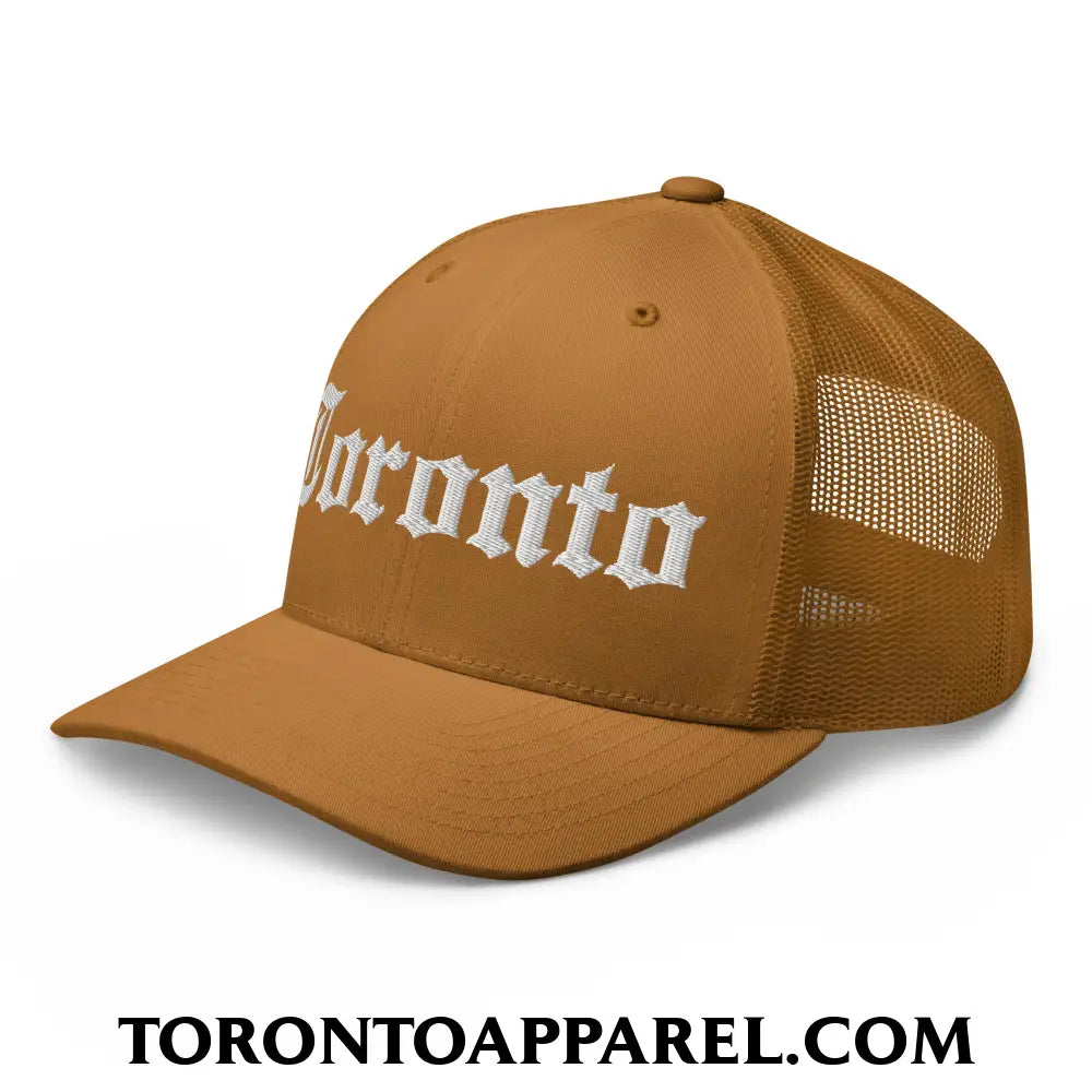 Toronto Old English Embroidered Mesh Trucker Hat - Toronto Apparel