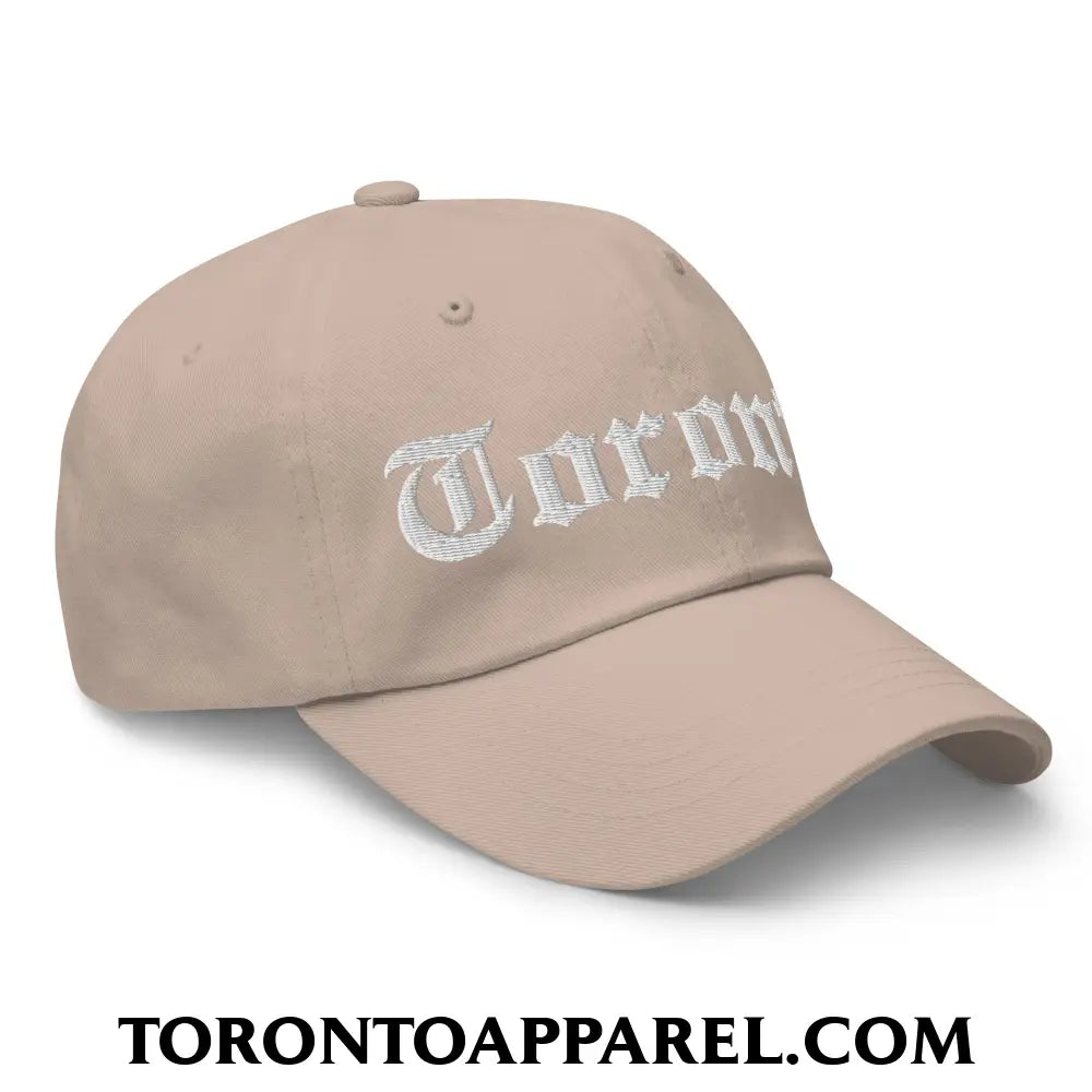 Toronto Old English Embroidered Unstructured Dad Hat - Toronto Apparel