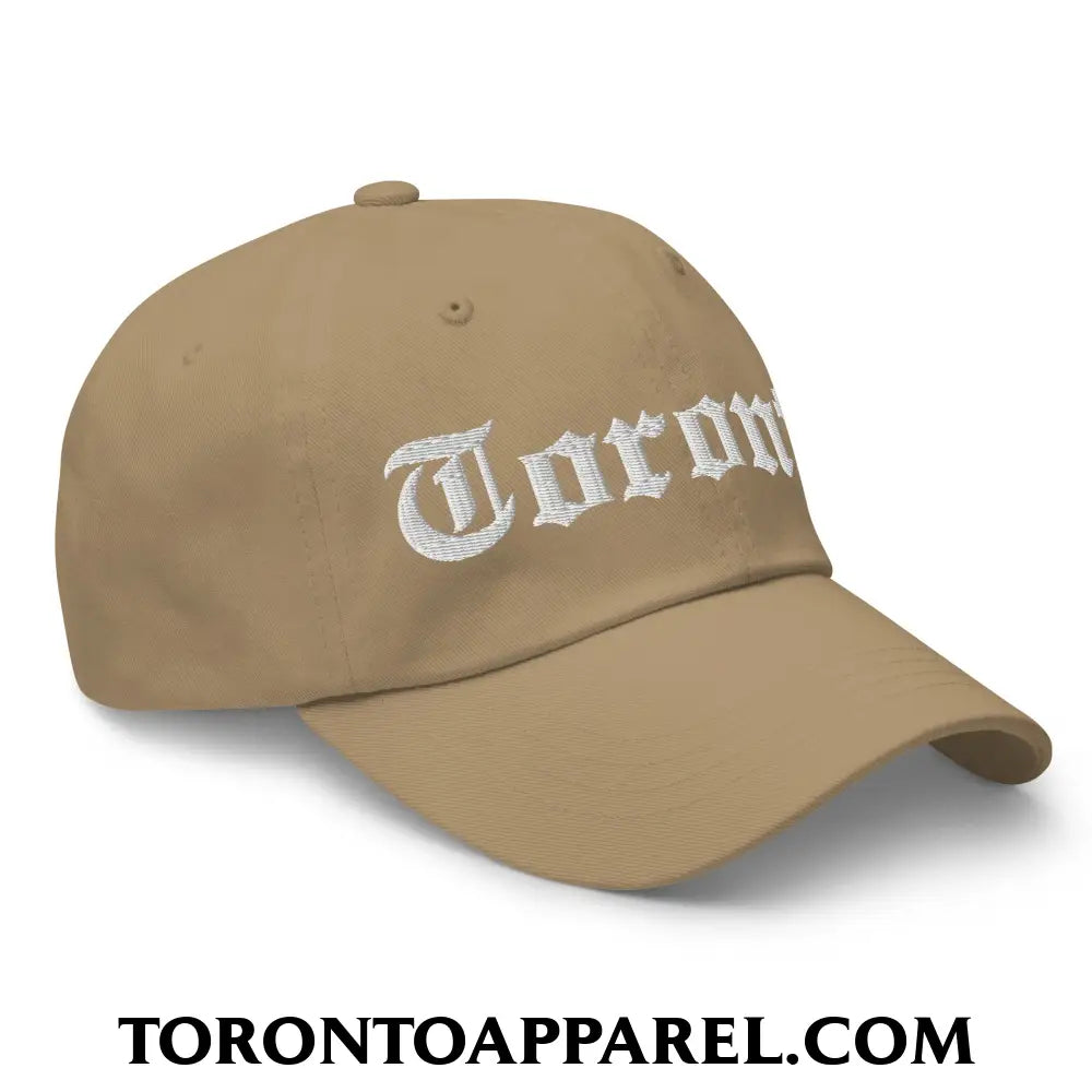 Toronto Old English Embroidered Unstructured Dad Hat - Toronto Apparel
