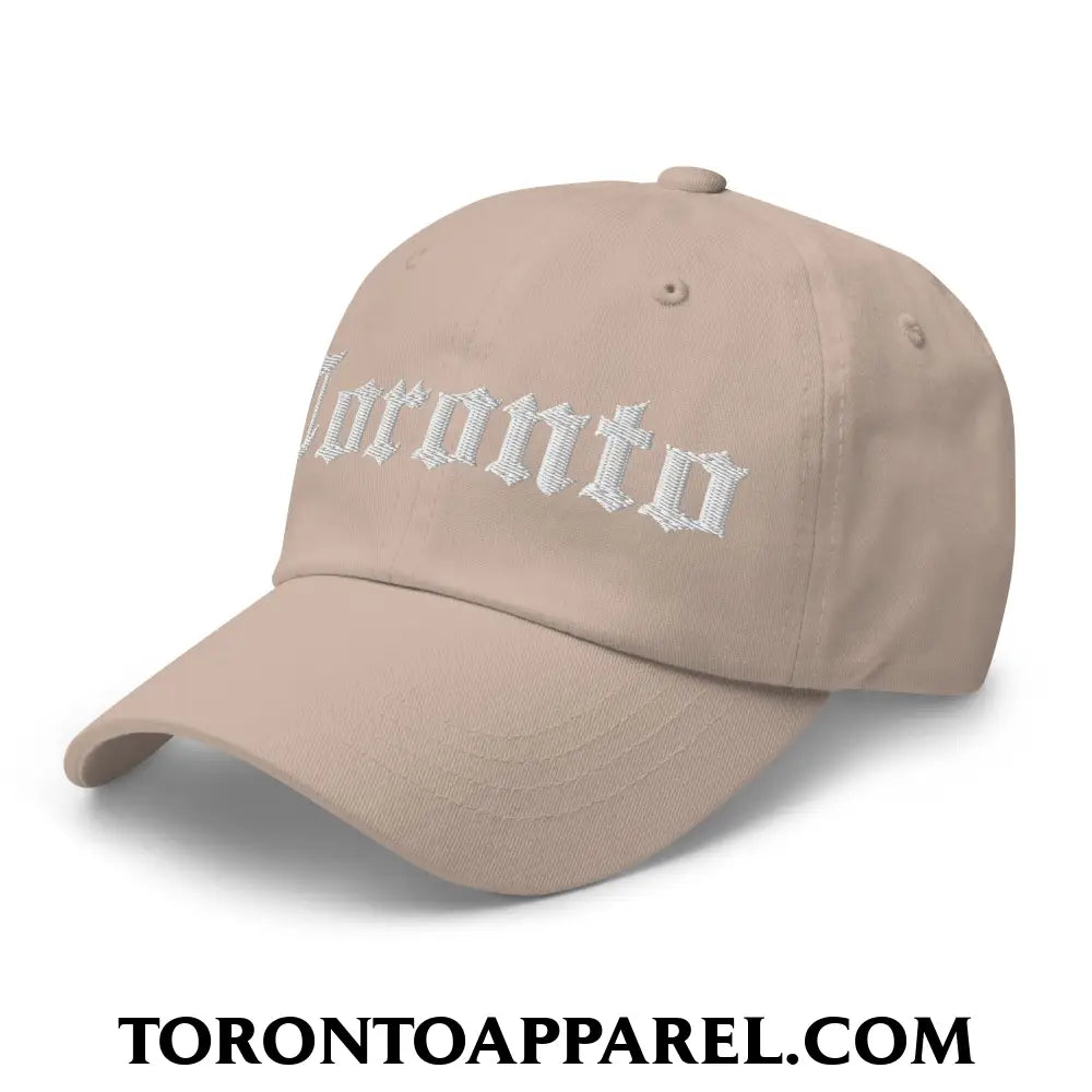 Toronto Old English Embroidered Unstructured Dad Hat - Toronto Apparel