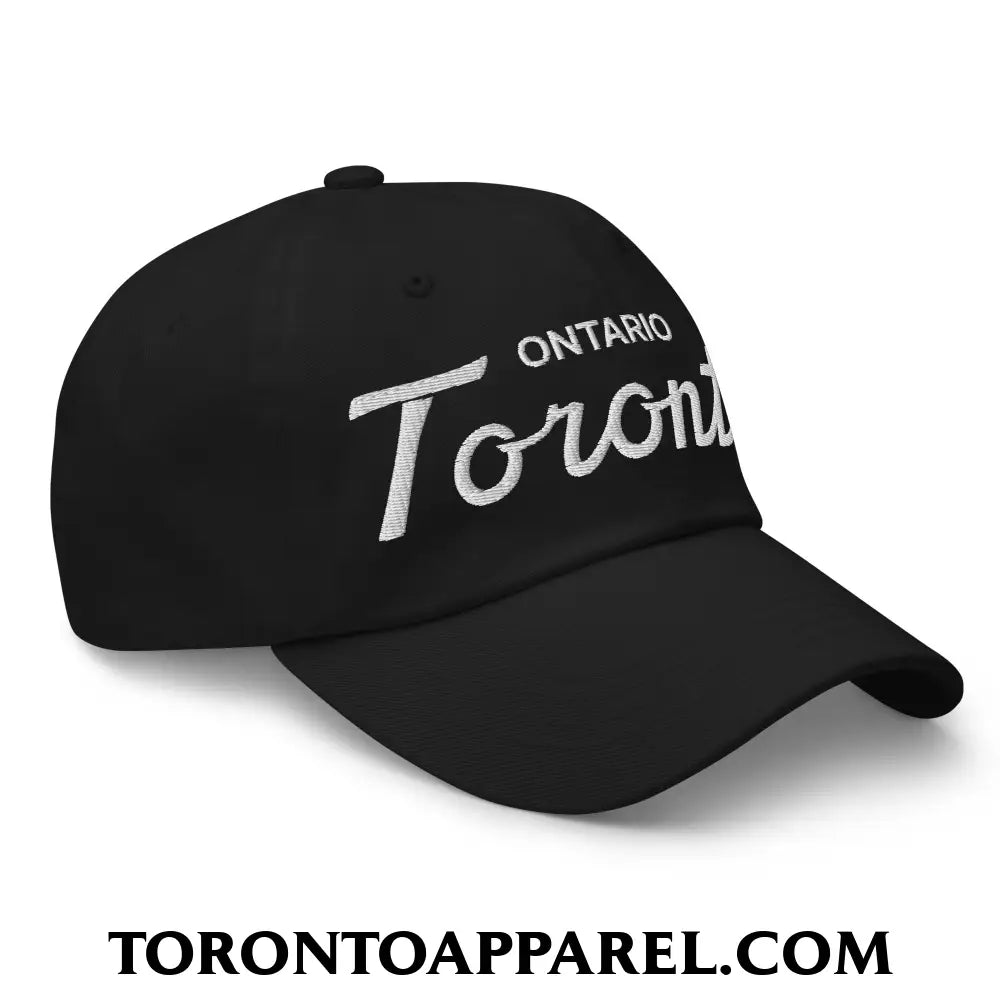 Toronto Ontario Classic Sports Script Embroidered Unstructured Dad Hat - Toronto Apparel