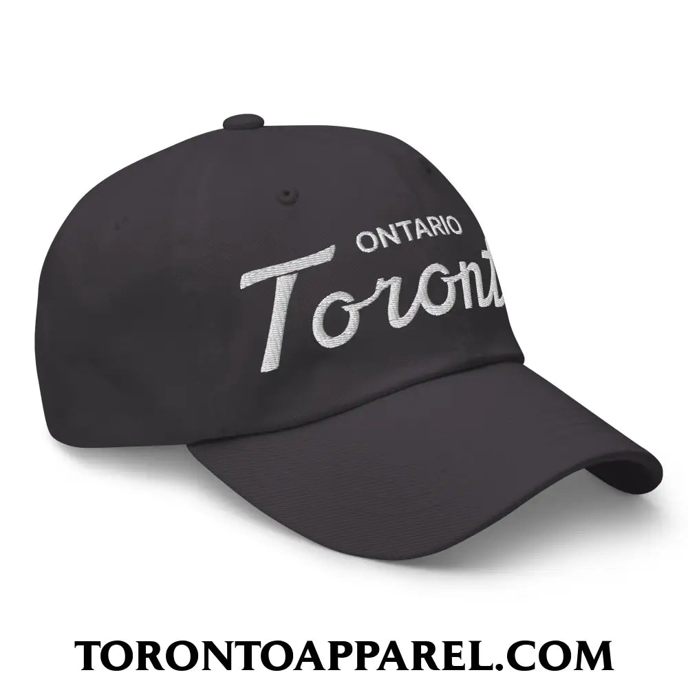 Toronto Ontario Classic Sports Script Embroidered Unstructured Dad Hat - Toronto Apparel
