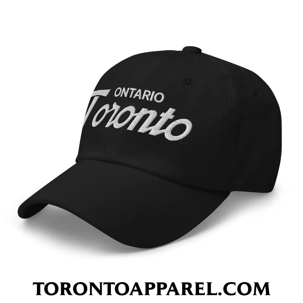 Toronto Ontario Vintage Sports Script Embroidered Unstructured Dad Hat - Toronto Apparel