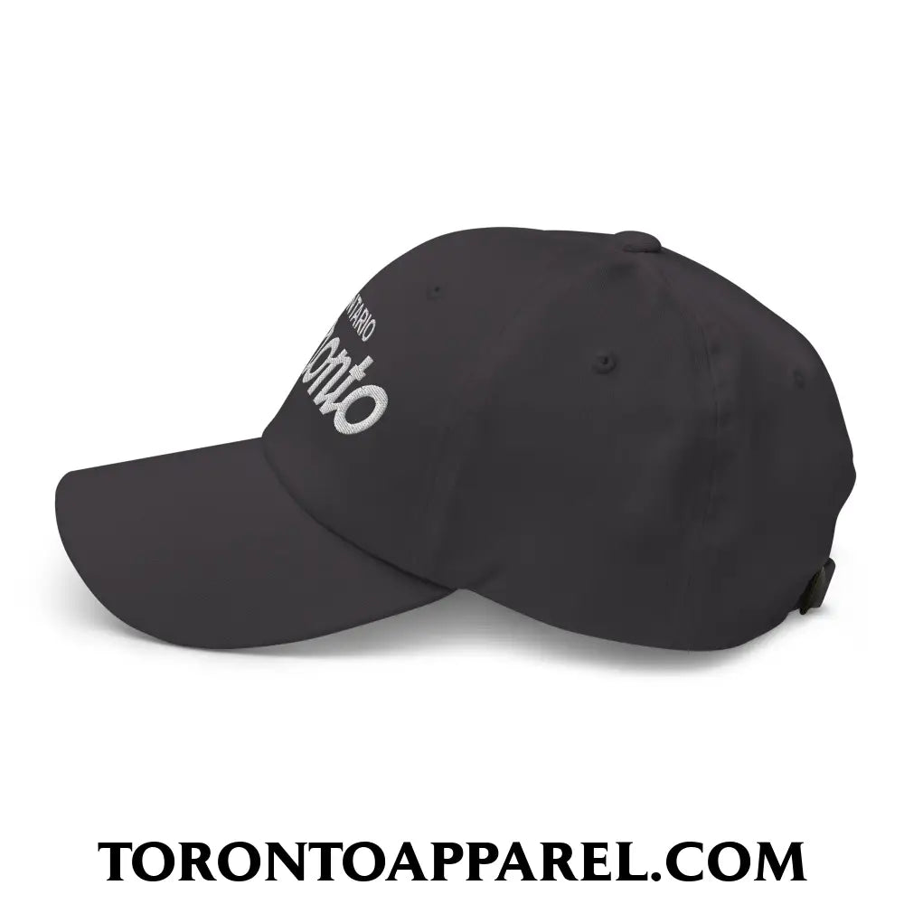 Toronto Ontario Vintage Sports Script Embroidered Unstructured Dad Hat - Toronto Apparel