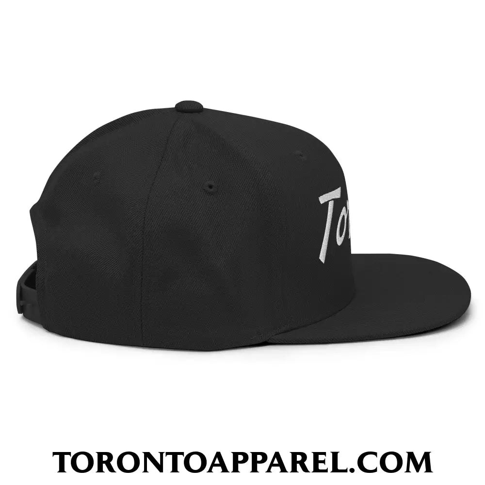 Toronto Vintage Sports Script Embroidered Flat Brim Bill Snapback Hat - Toronto Apparel