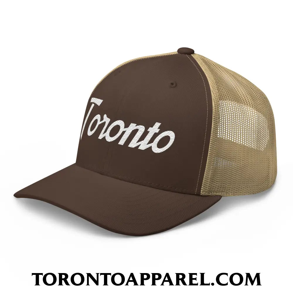 Toronto Vintage Sports Script Embroidered Mesh Trucker Hat - Toronto Apparel