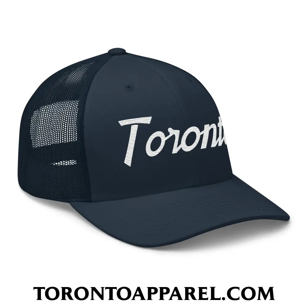 Toronto Vintage Sports Script Embroidered Mesh Trucker Hat - Toronto Apparel