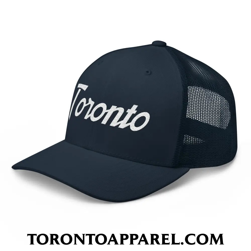 Toronto Vintage Sports Script Embroidered Mesh Trucker Hat - Toronto Apparel