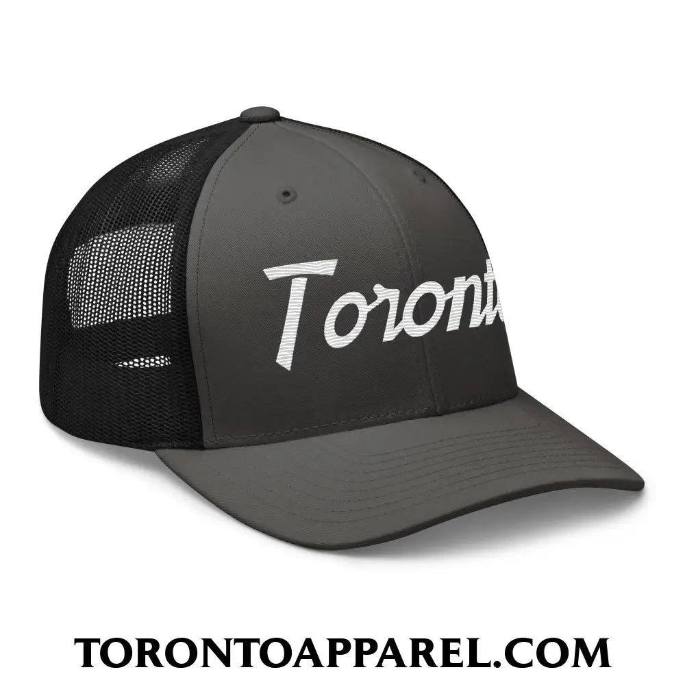 Toronto Vintage Sports Script Embroidered Mesh Trucker Hat - Toronto Apparel