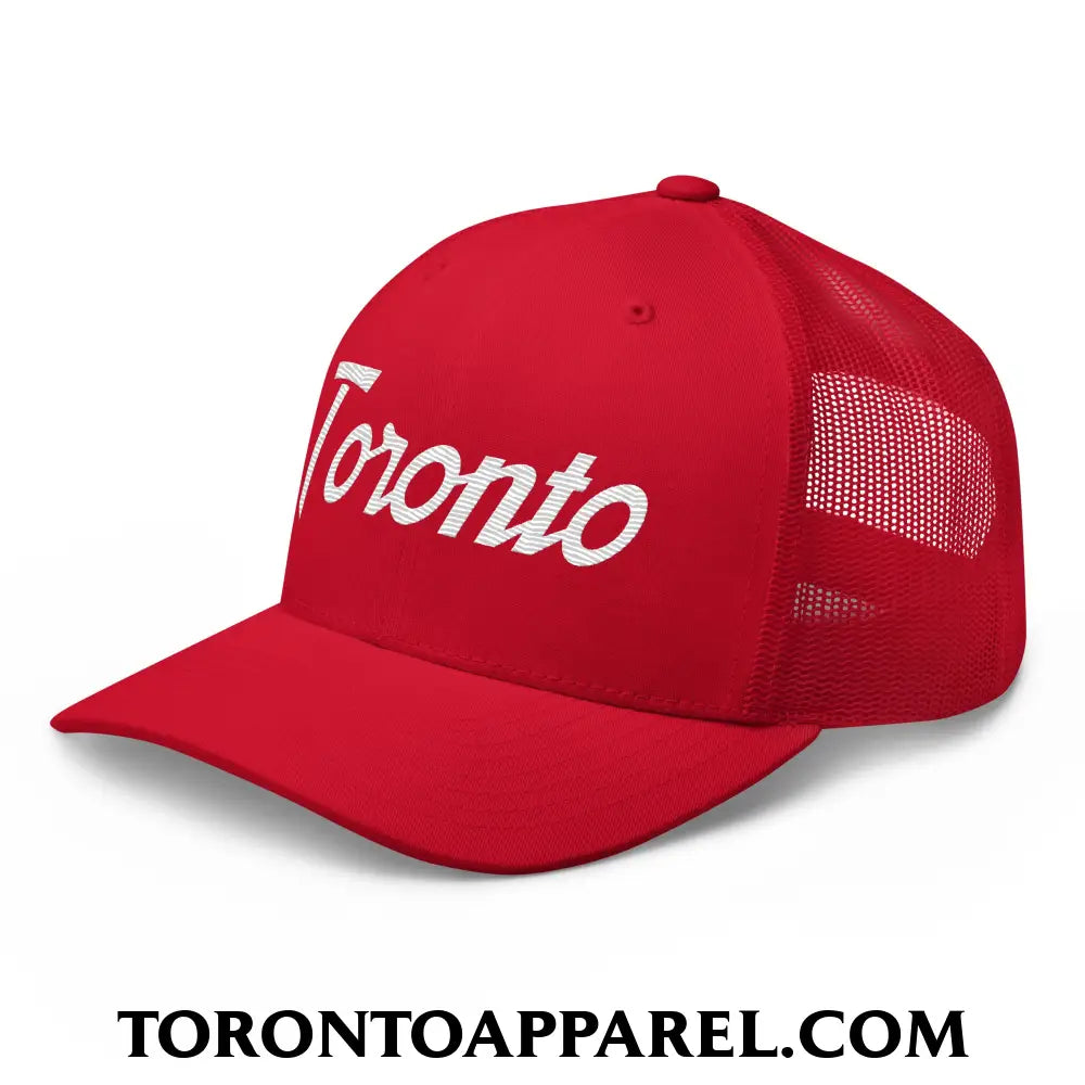 Toronto Vintage Sports Script Embroidered Mesh Trucker Hat - Toronto Apparel
