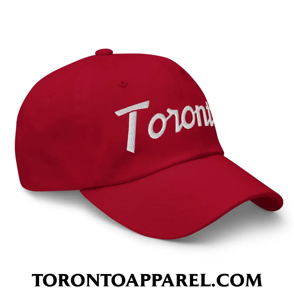 Toronto Vintage Sports Script Embroidered Unstructured Dad Hat - Toronto Apparel