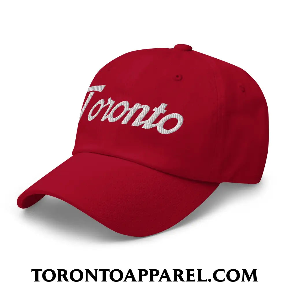 Toronto Vintage Sports Script Embroidered Unstructured Dad Hat - Toronto Apparel
