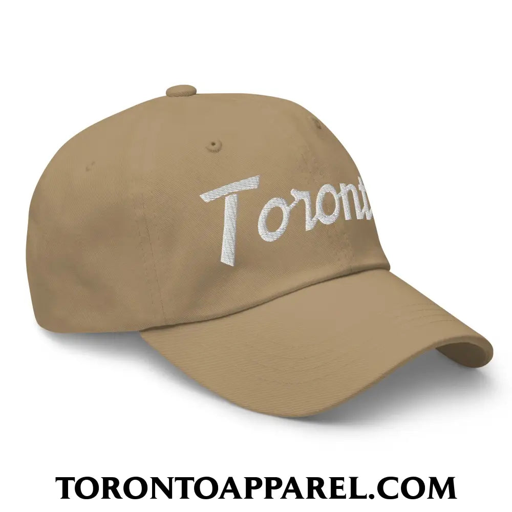 Toronto Vintage Sports Script Embroidered Unstructured Dad Hat - Toronto Apparel