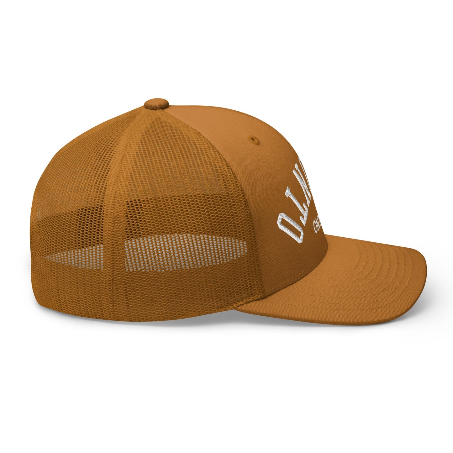Upside Down Toronto Ontario Embroidered Mesh Trucker Hat - Toronto Apparel