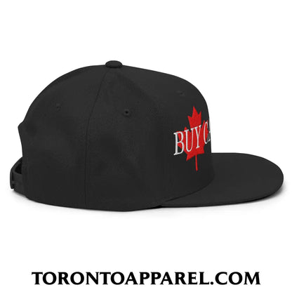 Buy Canadian Maple Leaf Embroidered Flat Brim Bill Snapback Hat - Toronto Apparel