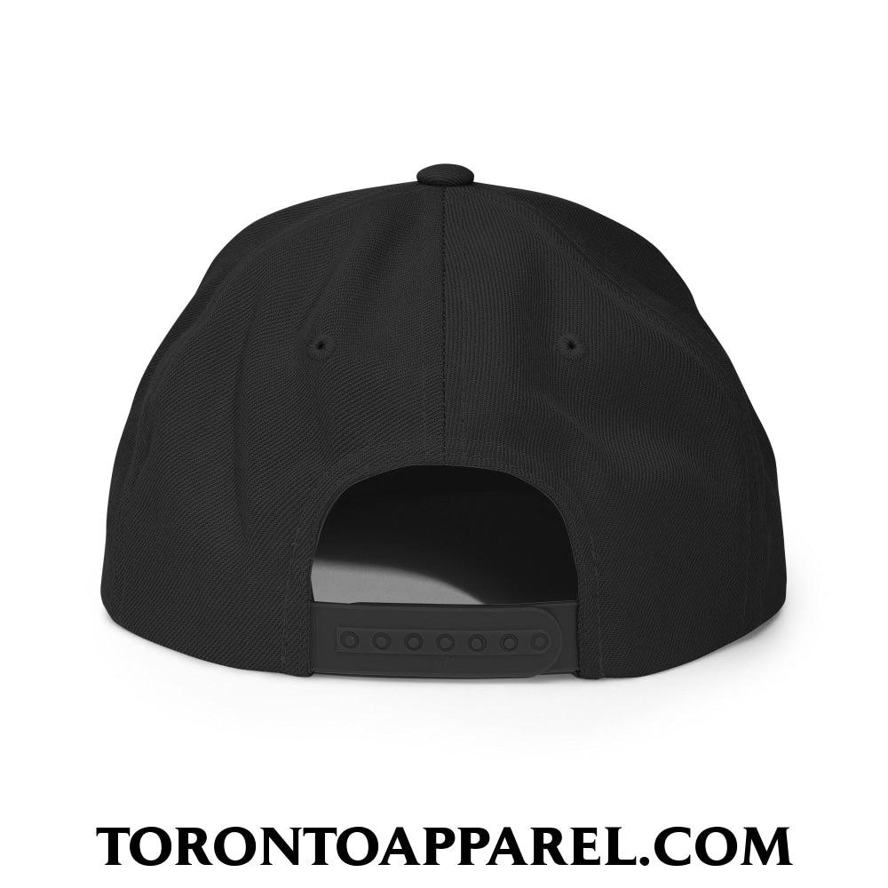 Buy Canadian Maple Leaf Embroidered Flat Brim Bill Snapback Hat - Toronto Apparel