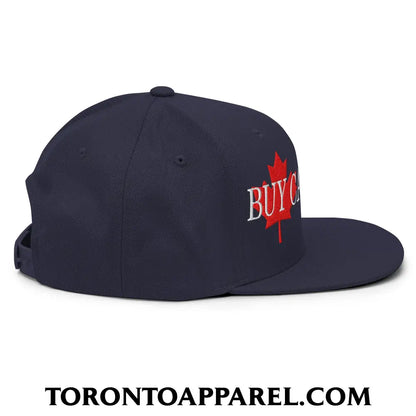 Buy Canadian Maple Leaf Embroidered Flat Brim Bill Snapback Hat - Toronto Apparel