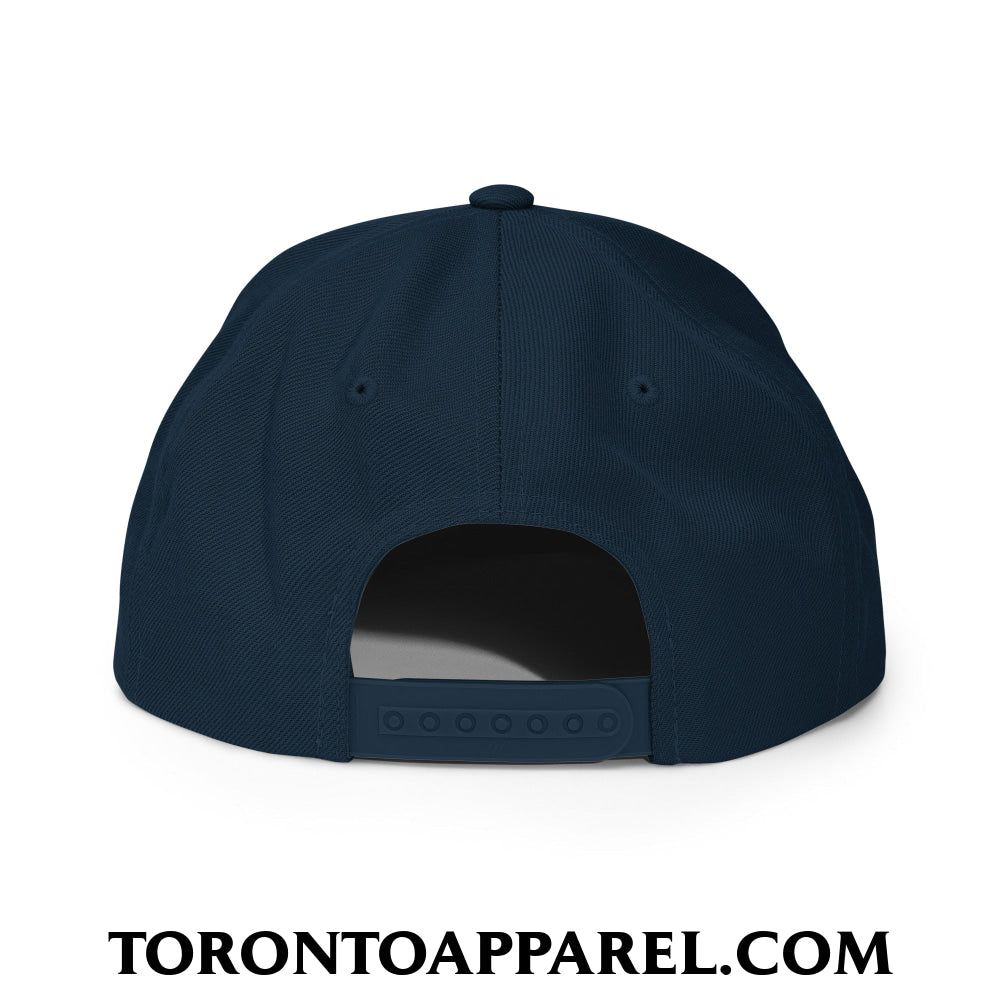 Buy Canadian Maple Leaf Embroidered Flat Brim Bill Snapback Hat - Toronto Apparel